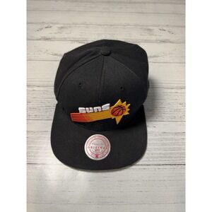 Phoenix Suns Mitchell & Ness Snapback Hat Cap Black NBA Hardwood Classics OSFM